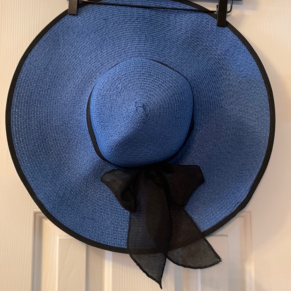 Yayilu Spring Time Solid Blue Floppy Beach Hat.
